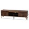 Baxton Studio Graceland Mid-Century Modern Transitional Walnut Brown Finished Wood 2-Door TV Stand 233-13272-ZORO - alternate 3